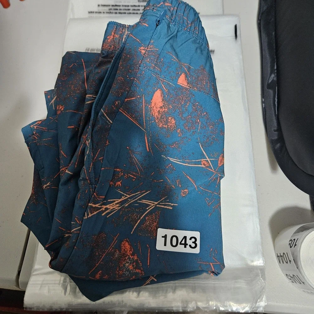 The North Face Wander Short Mens XL Blue Coral Valley Print Standard Fit Elastic